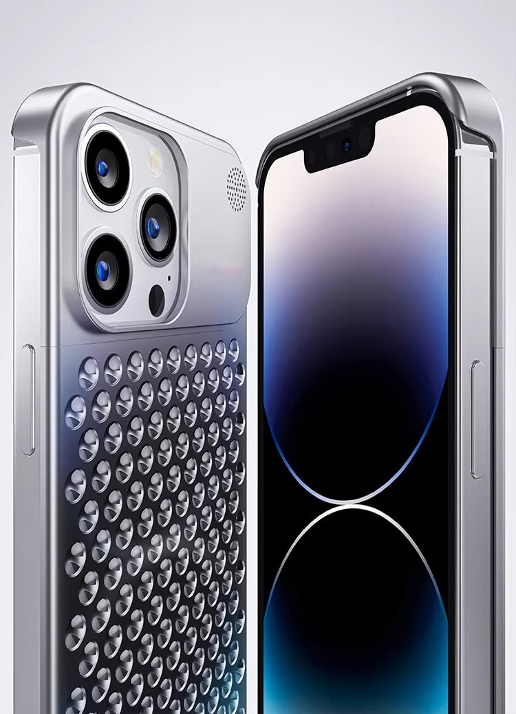 Luxury Apple iPhone Case, MagSafe Compatible, Camera Lens & Screen Protection, Ultra Thin, Shockproof, Magnetic Full All Around Cover – Aluminum Cooling Case with Heat Dissipation & Removable Fragrance Module