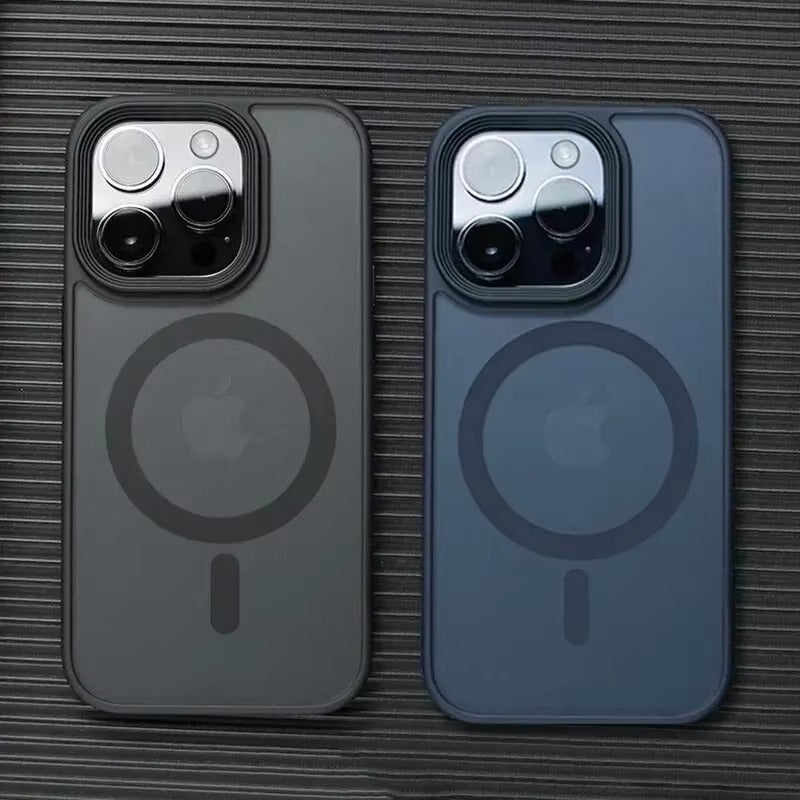 Premium Apple iPhone Case, MagSafe Compatible, Camera Lens & Screen Protection, Ultra Thin, Shockproof, Magnetic Full All Around Cover – Matte Translucent Frosted Case with Wireless Charging Support & Sleek Finish