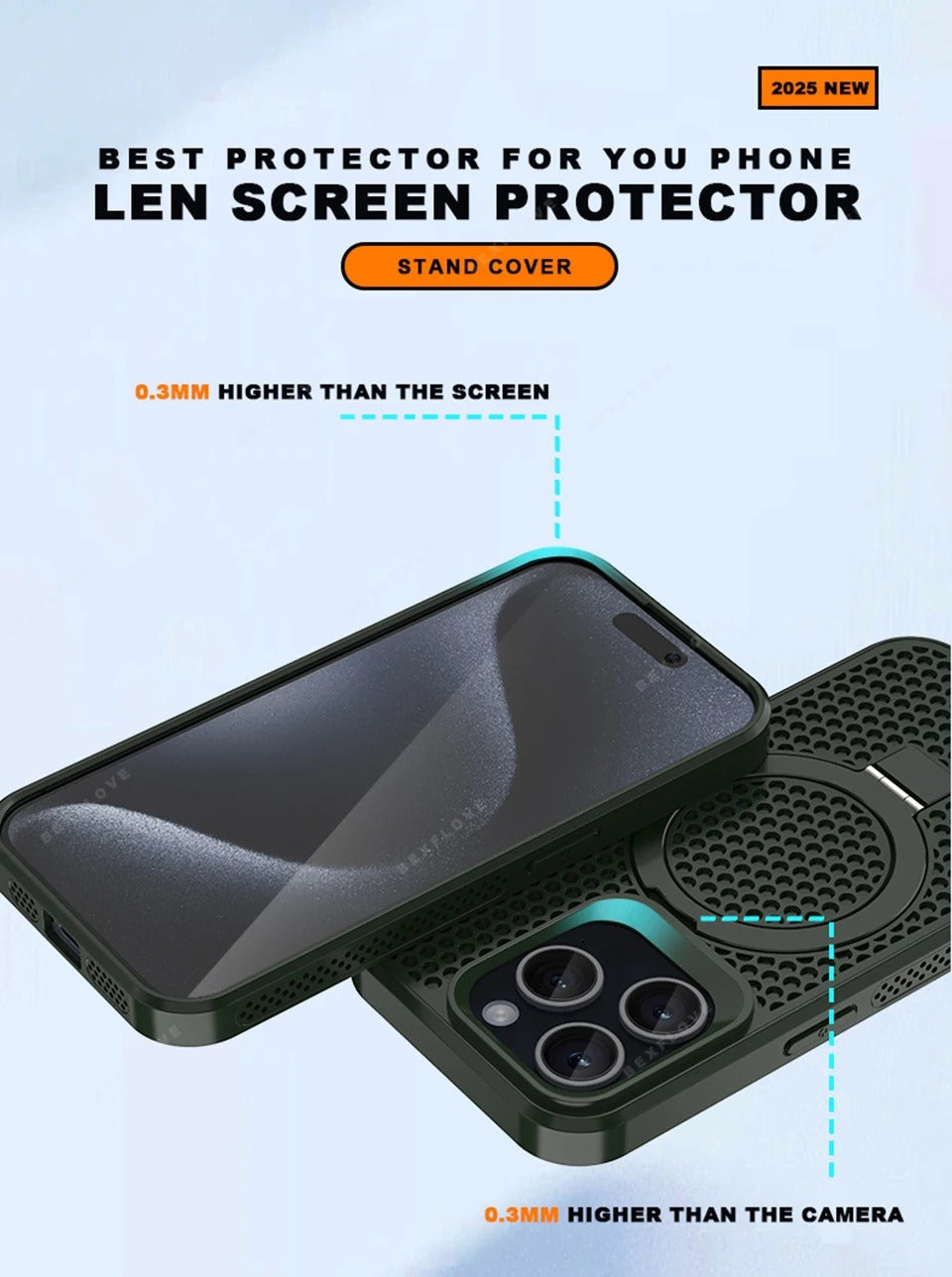 Luxury Apple iPhone Case, MagSafe Compatible, Camera Lens & Screen Protection, Ultra Thin, Shockproof, Magnetic Full All Around Cover – Matte Magnetic Case with Holder, Heat Dissipation & Wireless Charging Support