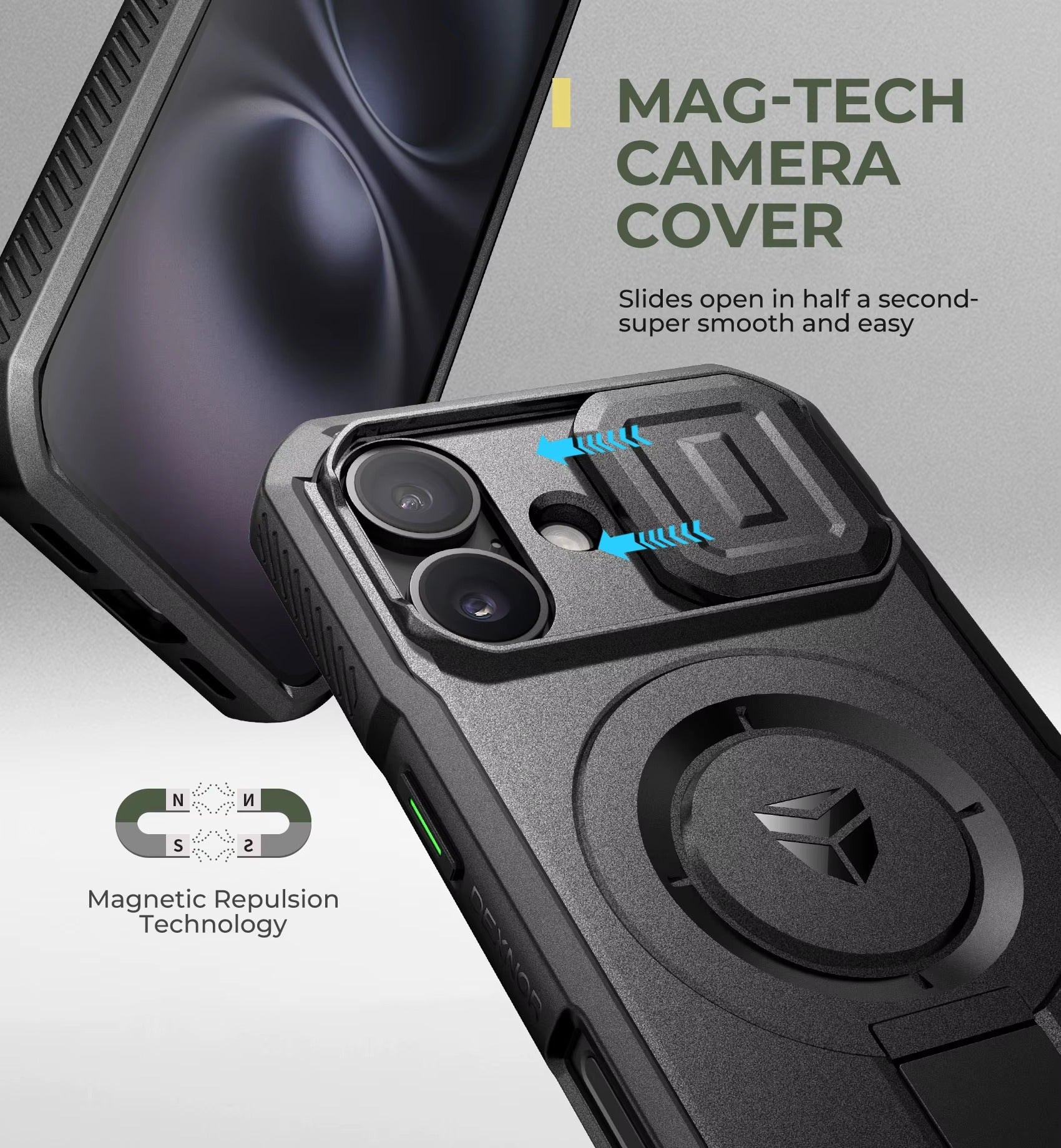 Robust Apple iPhone Case, Camera Protection, Screen Protection, Ultra Thin, Shockproof, Magnetic, Full All Around Protection