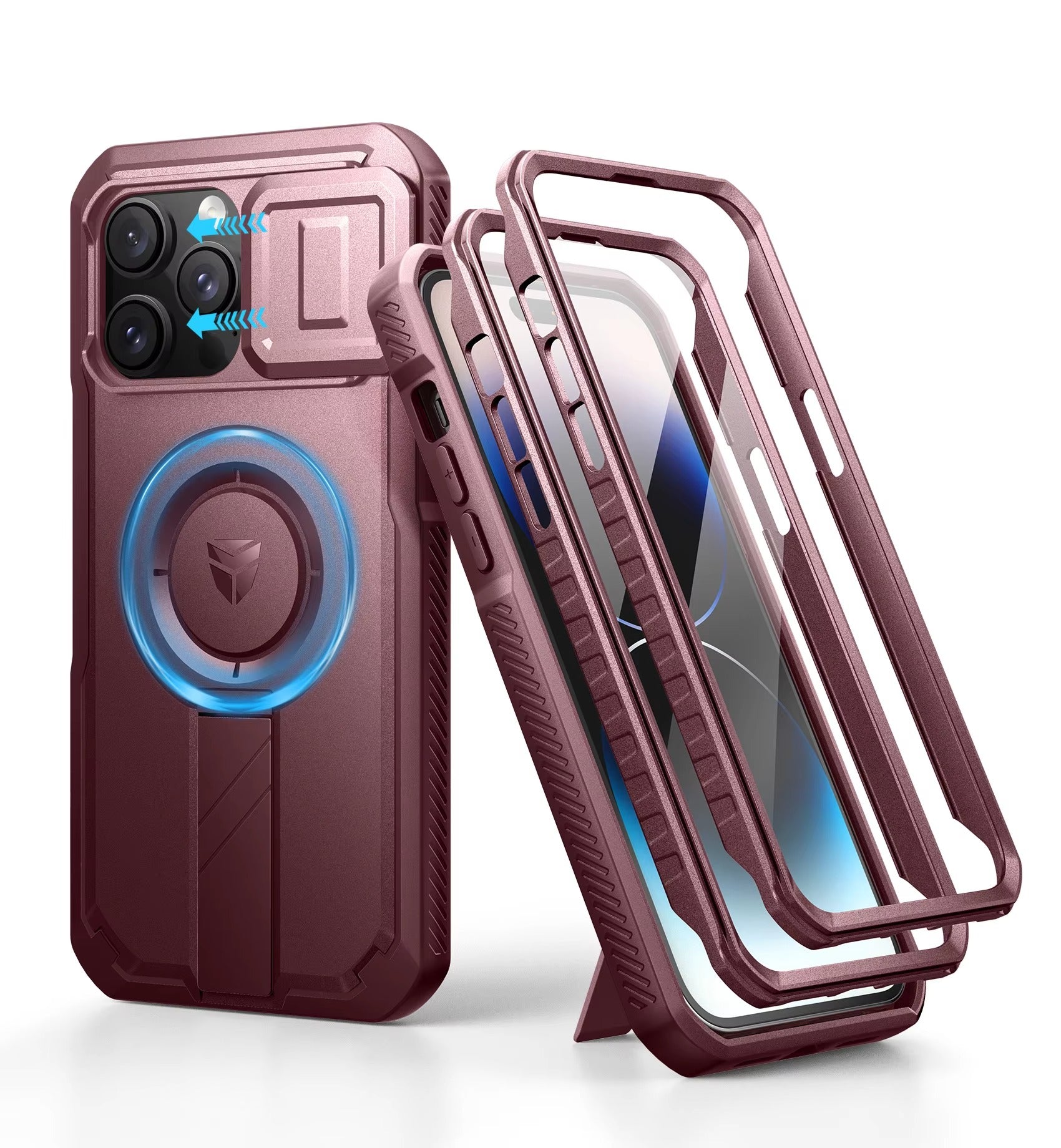 Robust Apple iPhone Case, Camera Protection, Screen Protection, Ultra Thin, Shockproof, Magnetic, Full All Around Protection