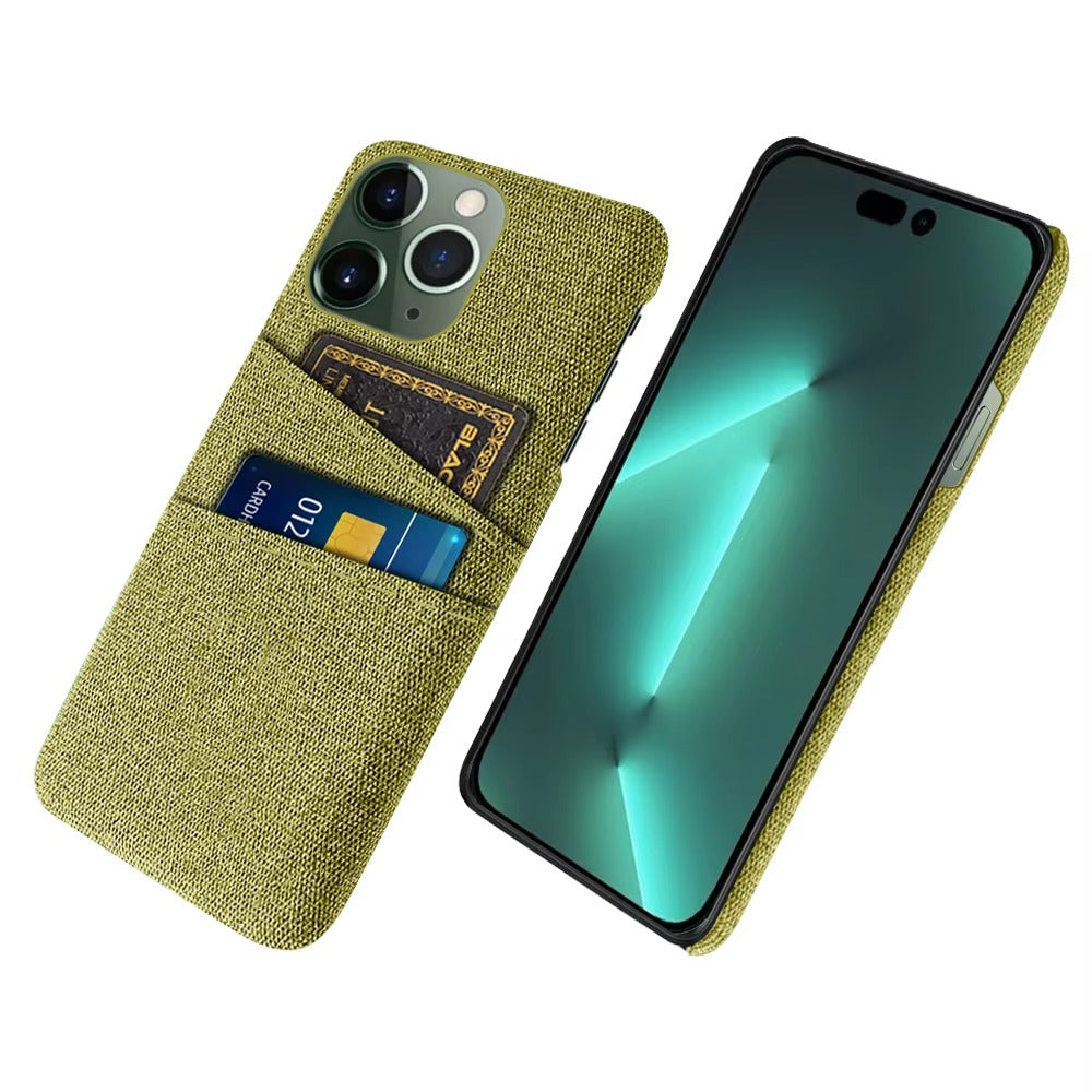Premium Apple iPhone Case, MagSafe Compatible, Camera Lens and Screen Protection, Ultra Thin, Shockproof, Magnetic, Full All Around Protection, Dual Card Fabric Cover