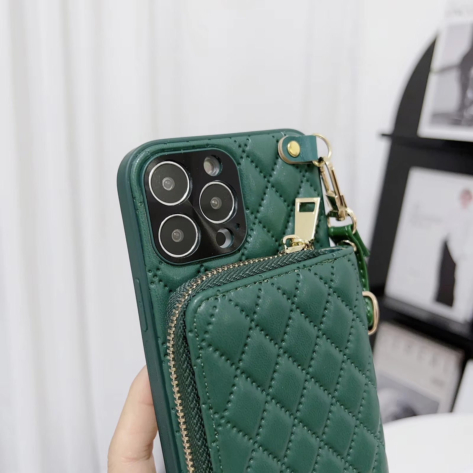 Premium Wallet Apple iPhone Case,Ultra Thin Magnetic Shockproof Full Cover Card Slots, and Crossbody Leather Strap