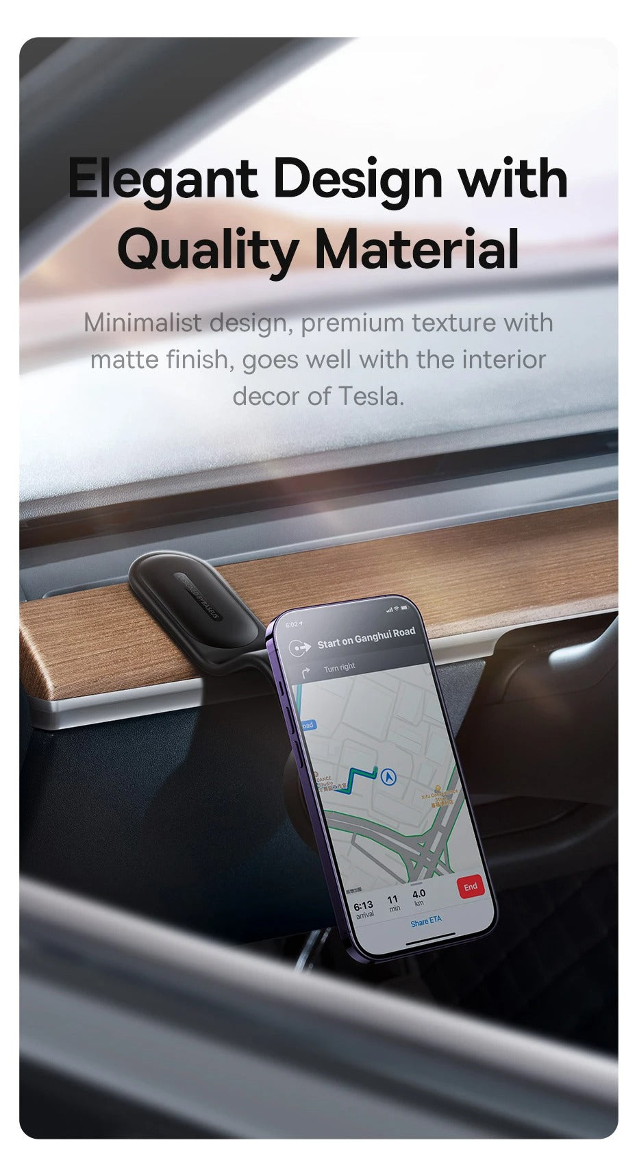 Robust Magnetic Car Phone Holder with 15W Wireless Charging – Foldable Dashboard Mount, Strong Grip, Universal for iPhone & Android, Mini Design