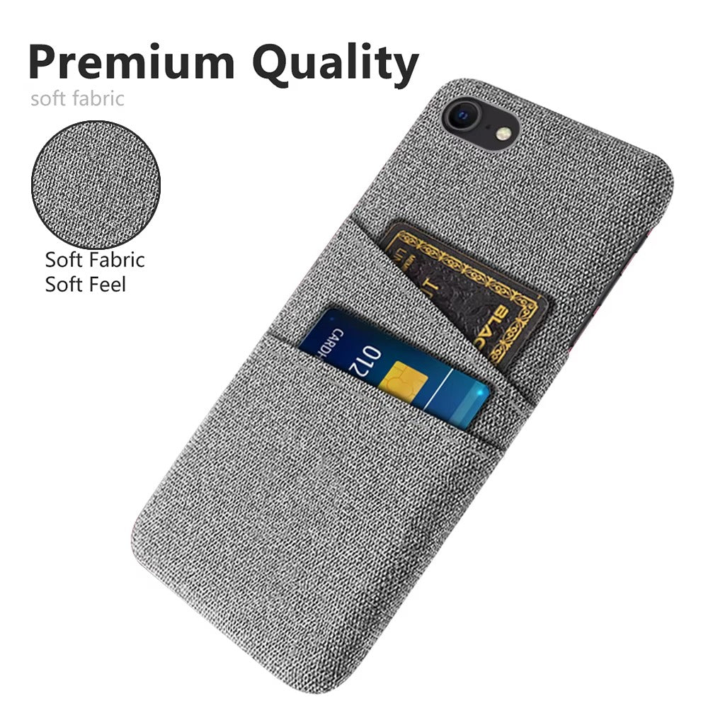 Premium Apple iPhone Case, MagSafe Compatible, Camera Lens and Screen Protection, Ultra Thin, Shockproof, Magnetic, Full All Around Protection, Dual Card Fabric Cover