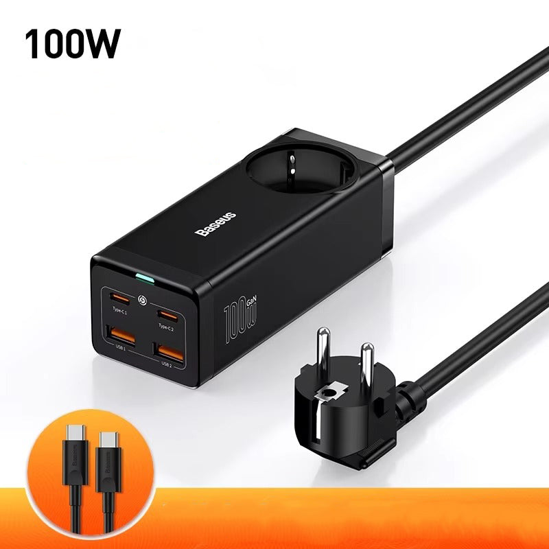 Premium, GaN3 Pro USB Charger Power Strip – Desktop Charging Station with Type-C, PD, QC 4.0, QC 3.0 Fast Charging