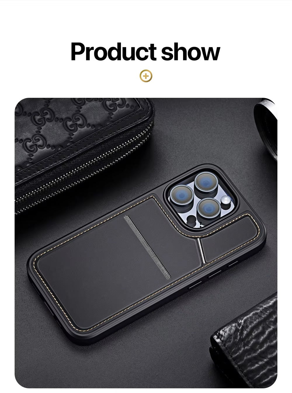 Luxury Apple iPhone Case, MagSafe Compatible, Camera Lens and Screen Protection, Ultra Thin, Shockproof, Magnetic, Full All Around Protection, PU Leather Wallet Cover