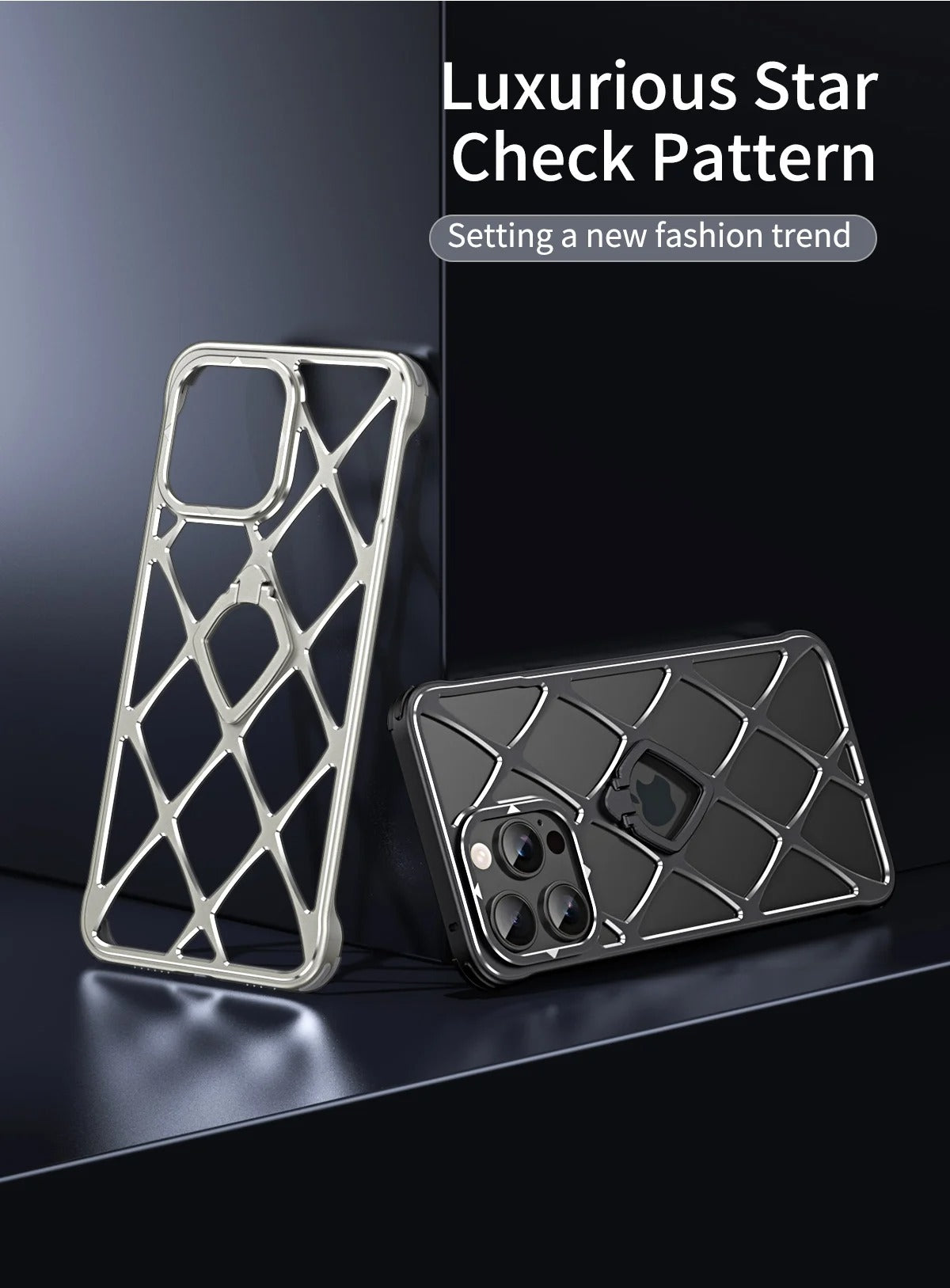 Luxury Apple iPhone Case, MagSafe Compatible, Camera Lens & Screen Protection, Ultra Thin, Shockproof, Magnetic Full All Around Cover – Ultra-Light Metal Bracket Case with Heat Dissipation & Shockproof Design