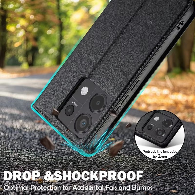 Luxury Apple iPhone Case, MagSafe Compatible, Camera Lens and Screen Protection, Ultra Thin, Shockproof, Magnetic, Full All Around Protection, Leather Flip Magnetic Cover