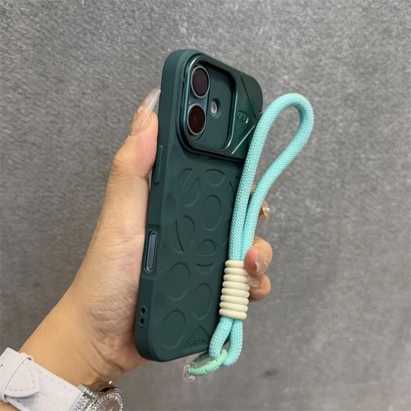 Premium Apple iPhone Case, MagSafe Compatible, Camera Lens & Screen Protection, Ultra Thin, Shockproof, Magnetic Full All Around Cover – Foldable Camera Stand Case with Wrist Strap & Magnetic Bracket