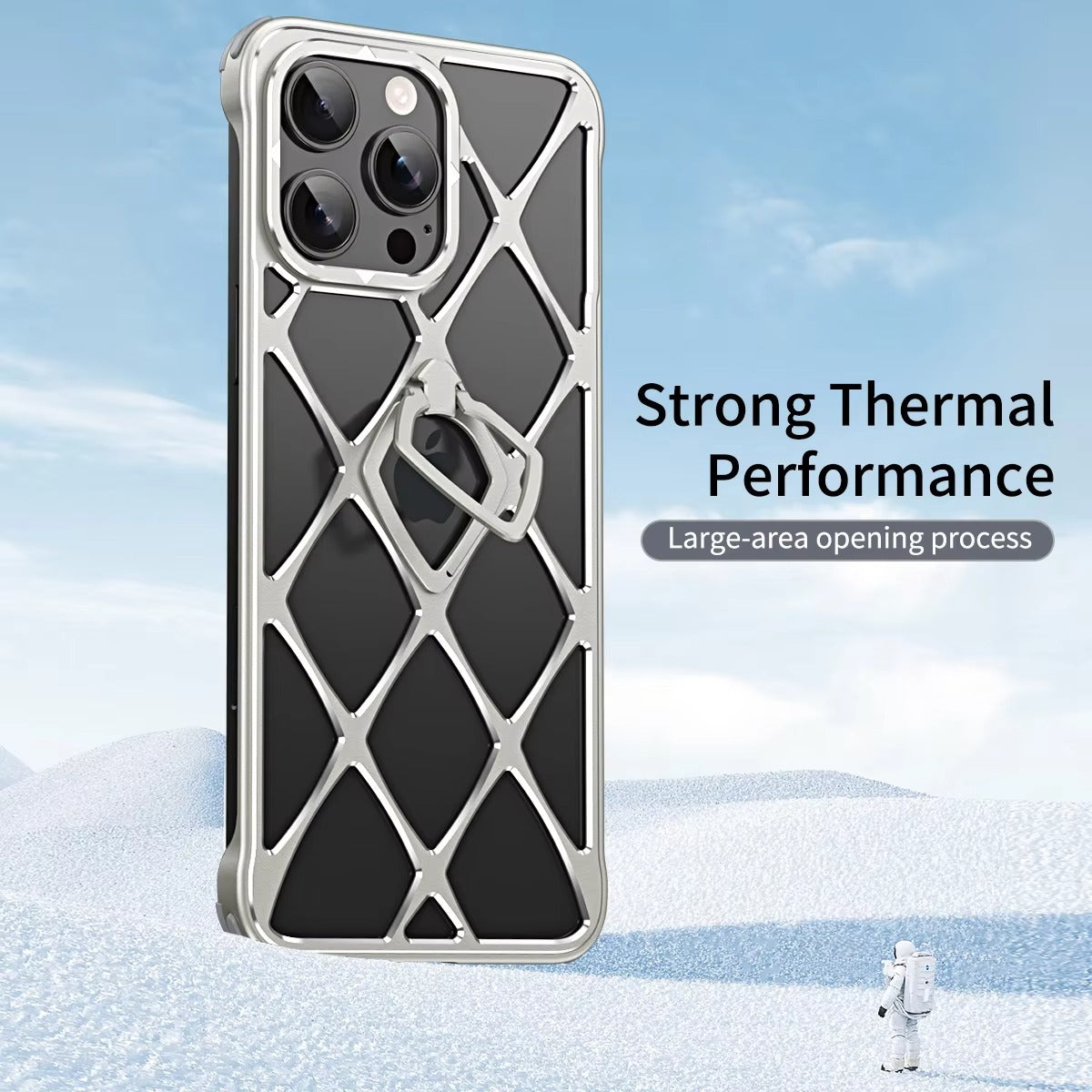 Luxury Apple iPhone Case, MagSafe Compatible, Camera Lens & Screen Protection, Ultra Thin, Shockproof, Magnetic Full All Around Cover – Ultra-Light Metal Bracket Case with Heat Dissipation & Shockproof Design