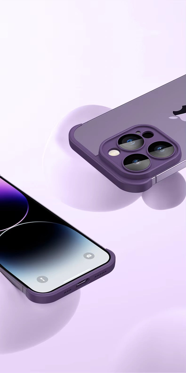 Premium Apple iPhone Case, MagSafe Compatible, Camera Lens & Screen Protection, Ultra Thin, Shockproof, Magnetic Full All Around Cover – Frameless TPU Silicone Bumper Case with Built-In Glass Lens Protector