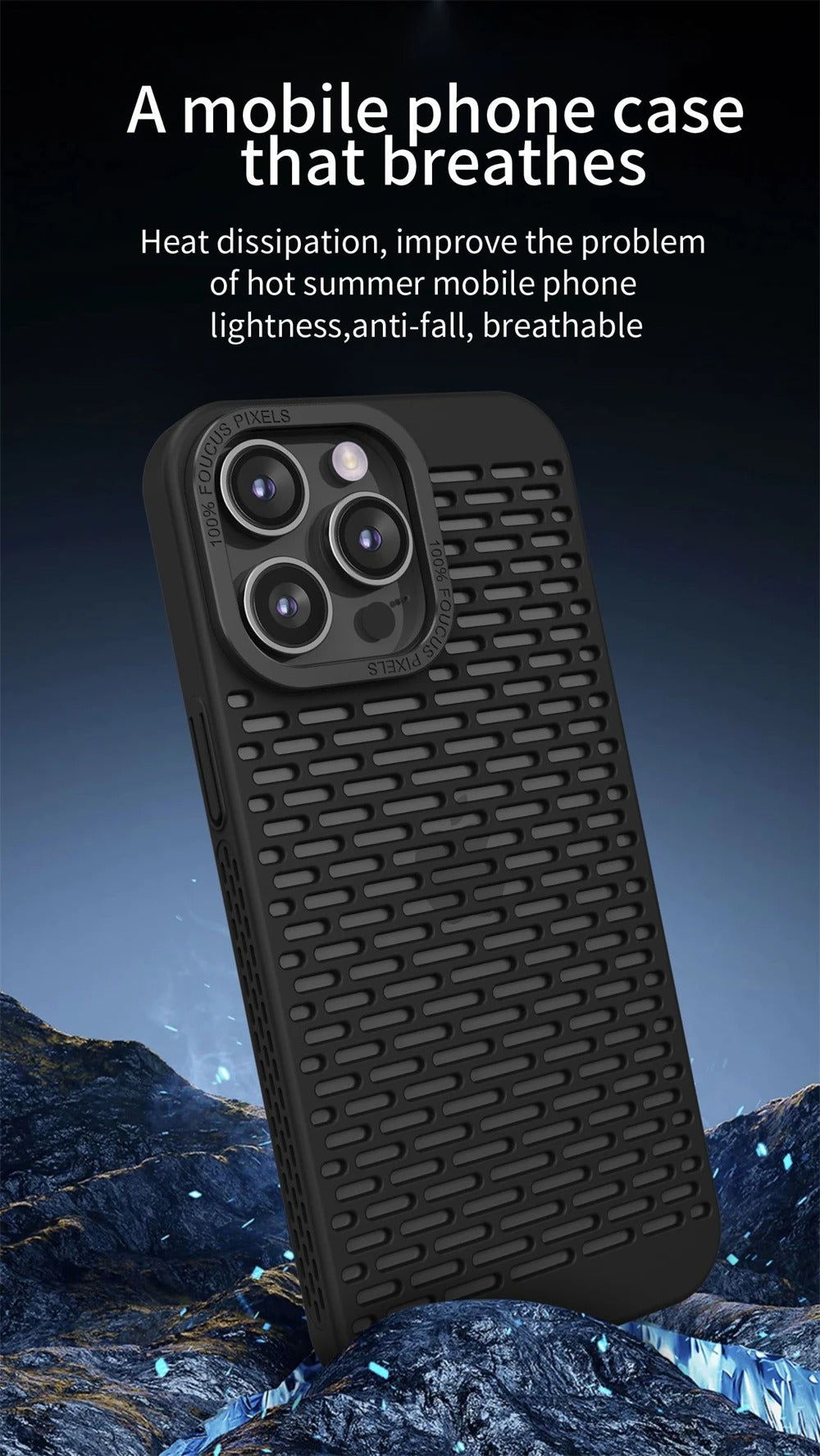 High Quality Apple iPhone Case, MagSafe Compatible, Camera Lens & Screen Protection, Ultra Thin, Shockproof, Magnetic Full All Around Cover – Hollow Cold-Cut Shockproof Case with Heat Dissipation & Anti-Fall Lens Protection