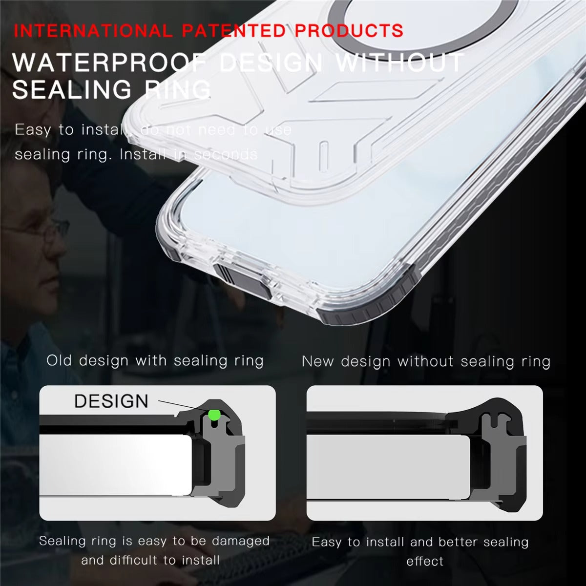 Luxury Apple iPhone Case MagSafe Compatible, Camera Lens & Screen Protection, Ultra Thin Shockproof Magnetic Full All Around Protection Cover with IP68 Waterproof Matte Finish