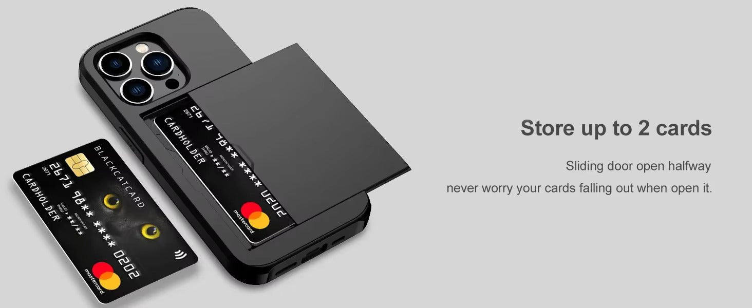 Robust Apple iPhone Case, MagSafe Compatible, Camera Lens and Screen Protection, Ultra Thin, Shockproof, Magnetic, Full All Around Protection, Slide Card Wallet Cover