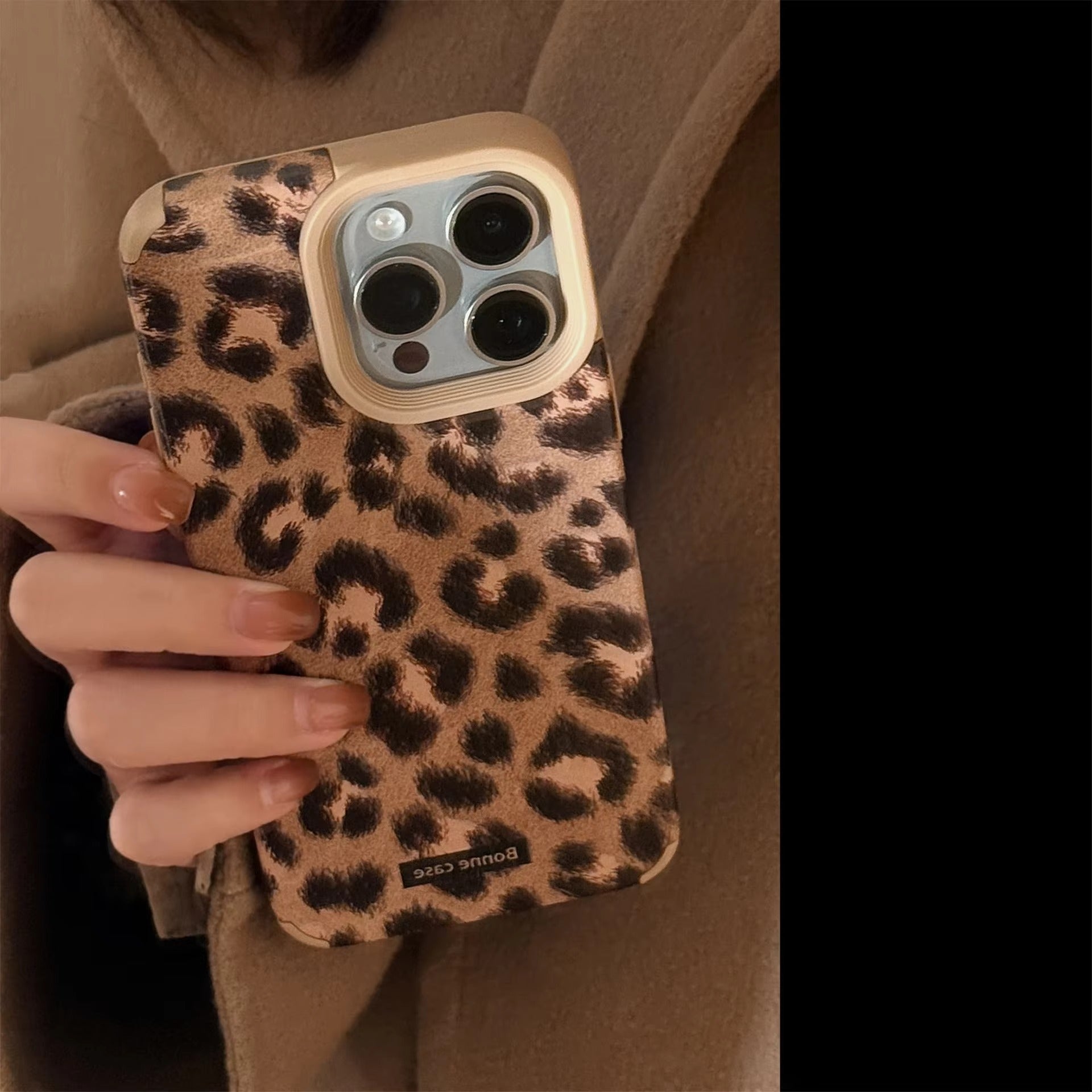 Luxury Apple iPhone Case, MagSafe Compatible, Camera Lens & Screen Protection, Ultra Thin, Shockproof, Magnetic Full All Around Cover – Leopard Print Cortex Case with Lanyard Bracelet & Soft Back Cover