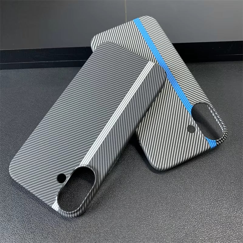 High Quality Apple iPhone Case, MagSafe Compatible, Camera Lens & Screen Protection, Ultra Thin, Shockproof, Magnetic Full All Around Cover – Double Color Carbon Fiber Texture Matte Case with Ultra Thin Shockproof Design