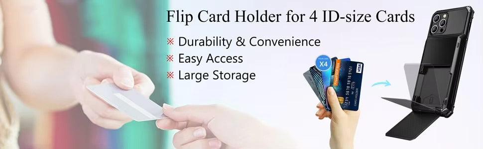 Robust Apple iPhone Case, MagSafe Compatible, Camera Lens and Screen Protection, Ultra Thin, Shockproof, Magnetic, Full All Around Protection, Hidden Wallet Card Cover