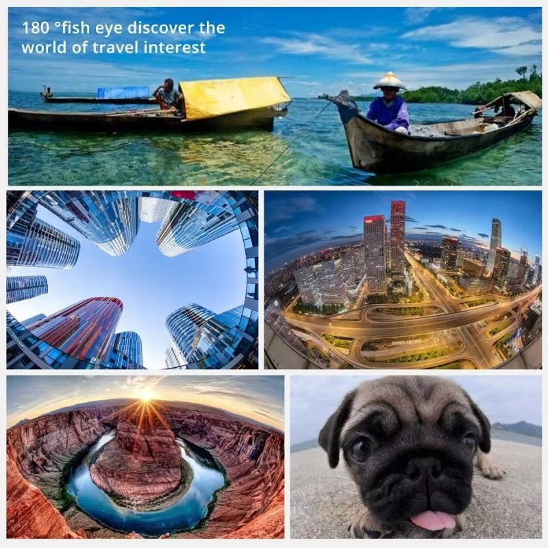 High Quality 3-in-1 Phone Camera Lens Kit – Fisheye, 0.67X Wide Angle Photography on Apple iPhone Devices