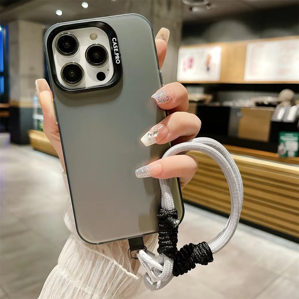 Premium Apple iPhone Case, MagSafe Compatible, Camera Lens & Screen Protection, Ultra Thin, Shockproof, Magnetic Full All Around Cover – Double Layer Silver Lanyard Case with Stylish Color Accents