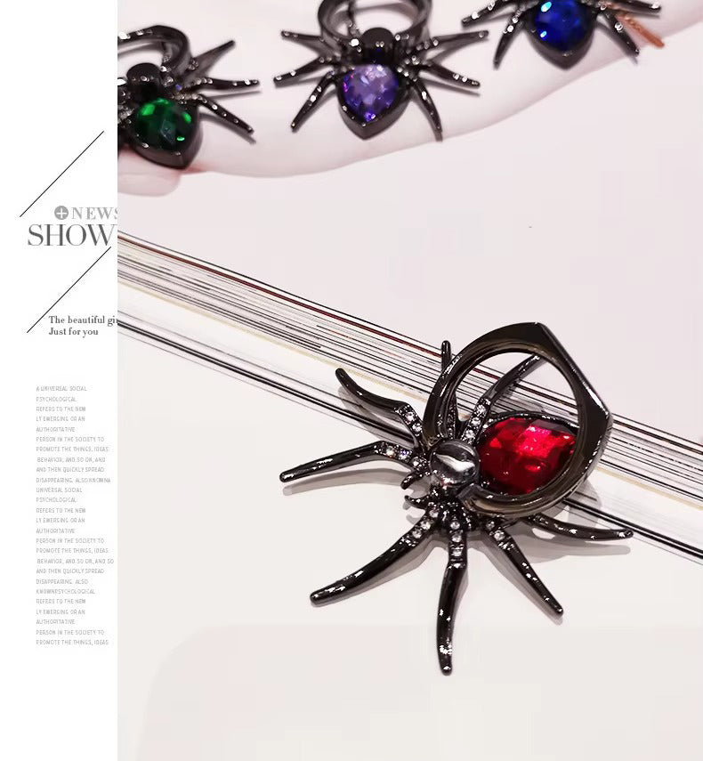 Luxury, Diamond Shiny Gems, Metal Phone Ring Holder – Rotatable, 360° Grip Stand Mount for Apple iPhone