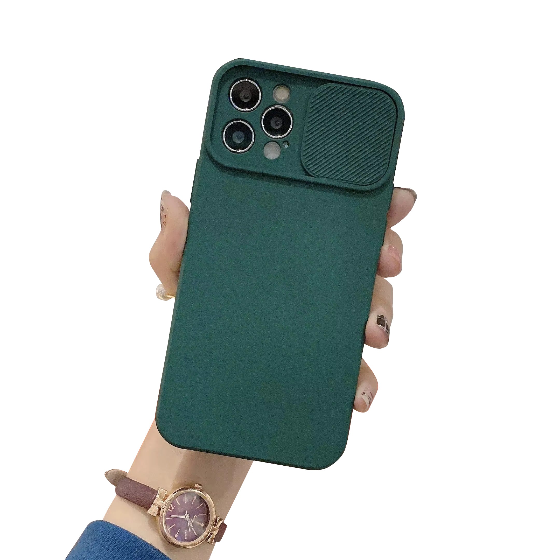 High Quality Apple iPhone Case Ultra Thin Shockproof Magnetic Full All Around Protection Cover with Sliding Camera Armor Back