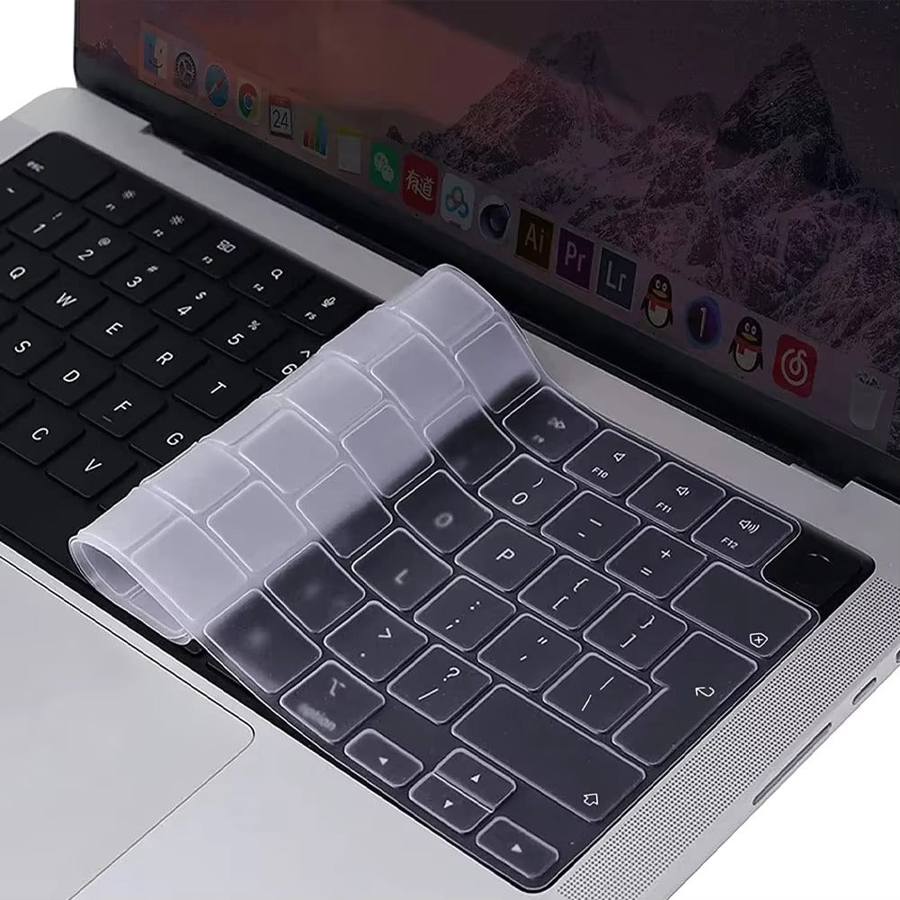 Premium Keyboard Cover for MacBook Air and Pro – Soft Touch Silicone Skin for 12, 13, 13.6, 15, 16 Inch Laptops, Compatible with UK/US Layout, M2/M3 Chip