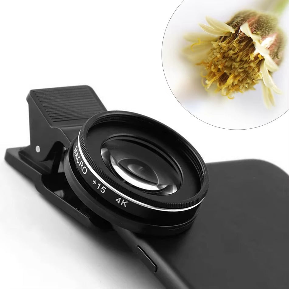 Professional 4K HD Macro Lens for iPhone – 15X/30X Close-Up Phone Camera Lens for Eyelash, Compatible with Apple Devices