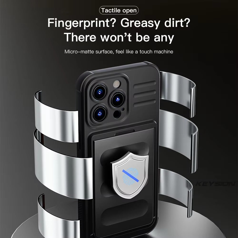 Robust Apple iPhone Case, MagSafe Compatible, Camera Lens and Screen Protection, Ultra Thin, Shockproof, Magnetic, Full All Around Protection, Slide Card Armor Cover