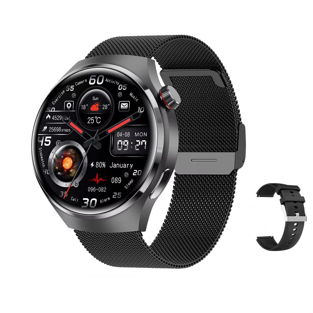 NFC GPS Smartwatch for Men – 1.6" AMOLED Display, Bluetooth Calling, Health & Fitness Tracker, Sleep Monitor, IP68 Waterproof, Long Battery Life, Voice Assistant