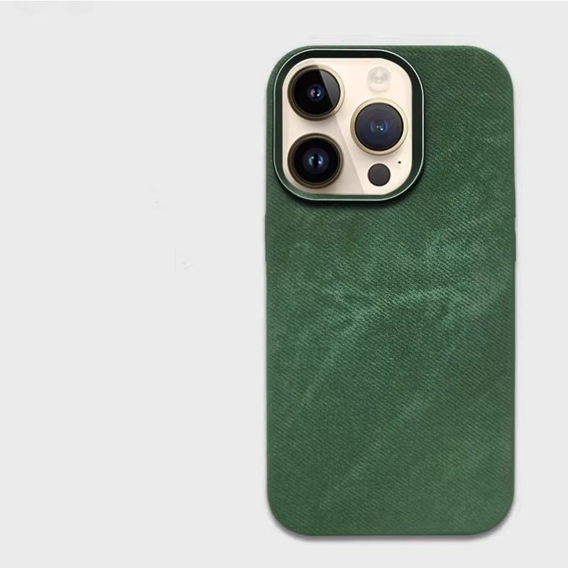 Premium Apple iPhone Case MagSafe Compatible, Camera Lens & Screen Protection, Ultra Thin Shockproof Magnetic Full All Around Protection Cover with Fiber Leather Back