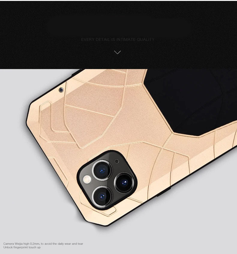 Luxury Apple iPhone Case, MagSafe Compatible, Camera Lens & Screen Protection, Ultra Thin, Shockproof, Magnetic Full All Around Cover – Aluminum Metal & Silicone Case with Dirt-Resistant Shockproof Design