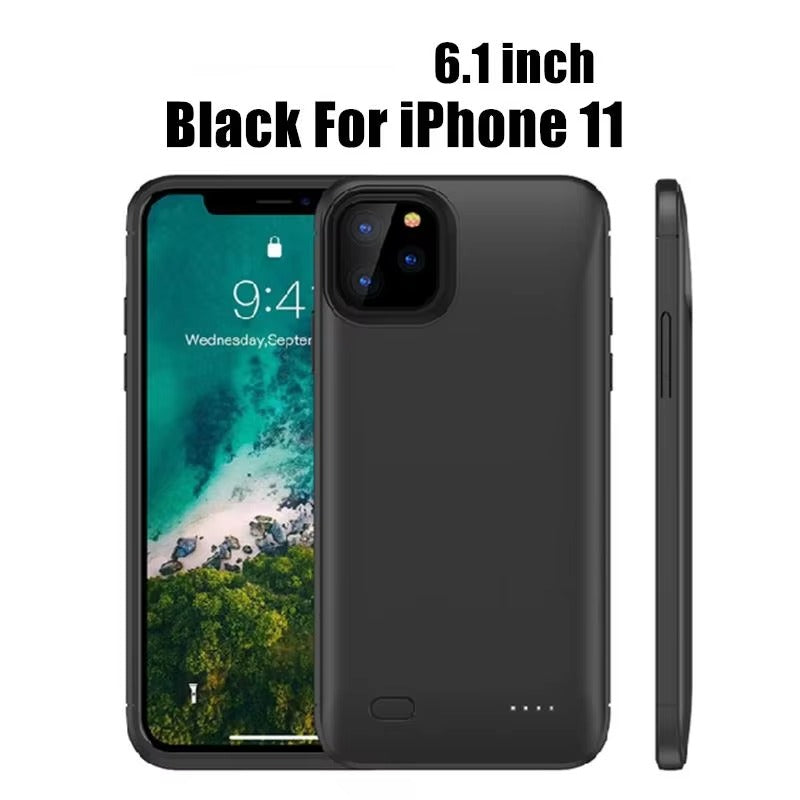 Premium Apple iPhone Case MagSafe Compatible, Camera Lens & Screen Protection, Ultra Thin Shockproof Magnetic Full All Around Protection Cover with 10000mAh Charging Power Bank