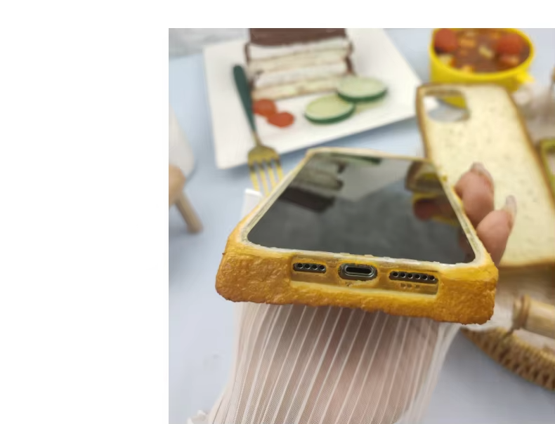 Premium Apple iPhone Case, MagSafe Compatible, Camera Lens and Screen Protection, Ultra Thin, Shockproof, Magnetic, Full All Around Protection, 3D Toast Bread Soft Cover