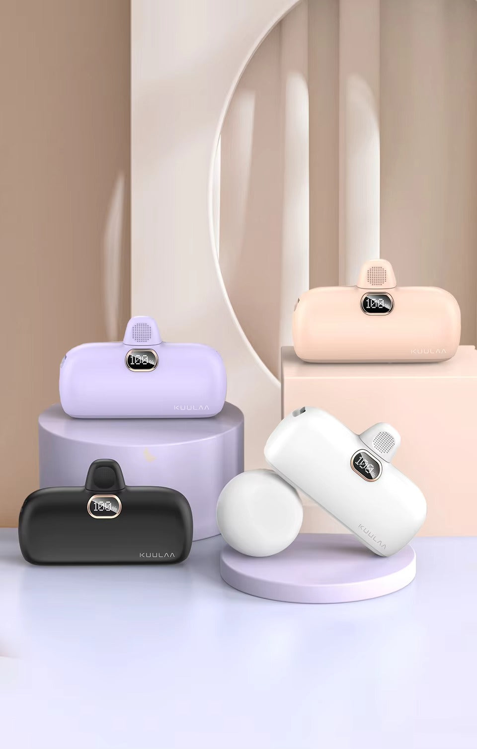 Premium, 5000mAh Mini Power Bank – Fast Charging, Portable External Battery Charger for iPhone, Android, USB-C Devices