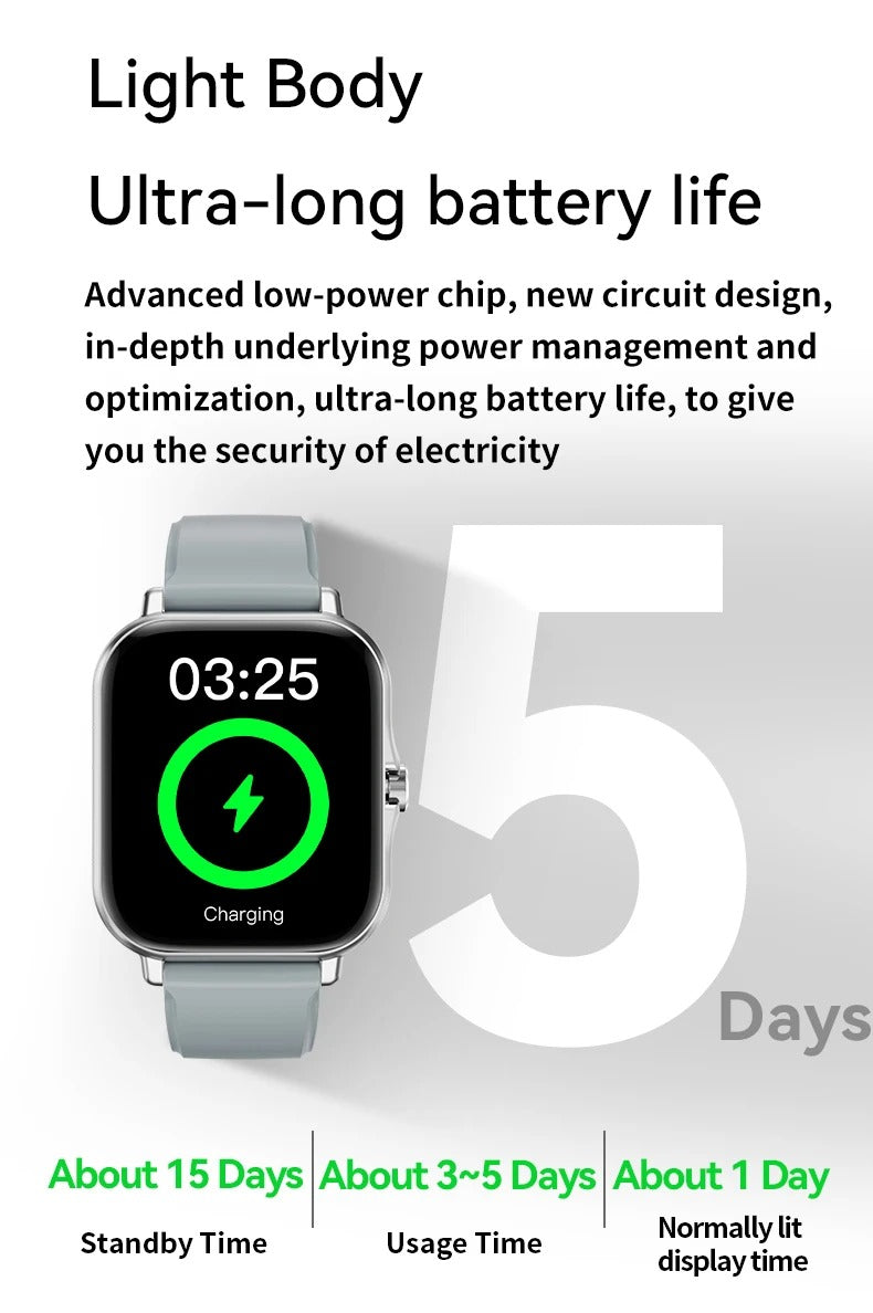 Luxury Bluetooth Smart Watch for Android iOS – 1.83" Touchscreen, Call & Message Alerts, Heart Rate & Sleep Monitor, Fitness Tracker, Stylish Gift for Men & Women