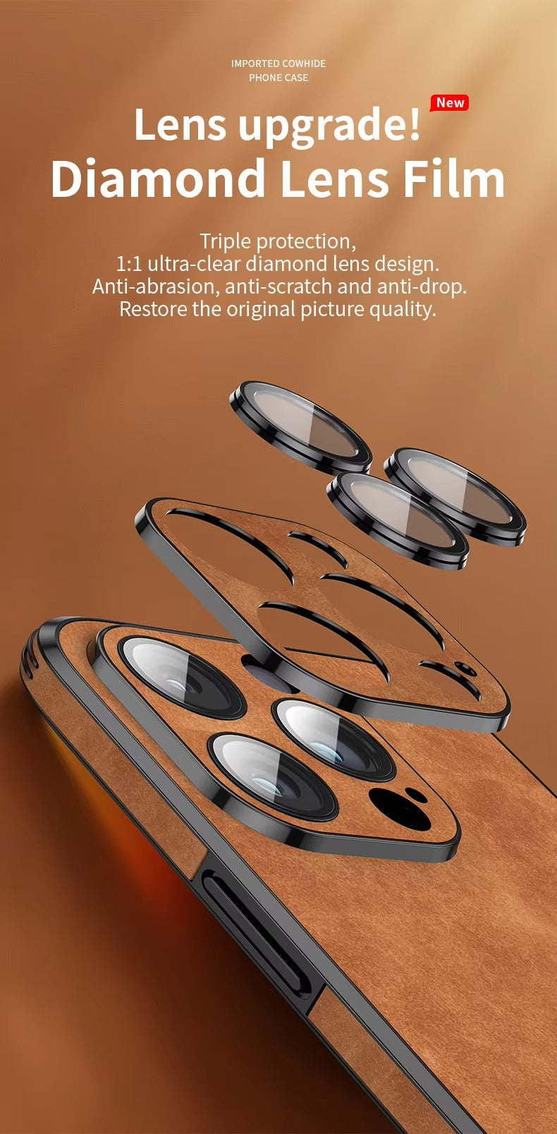 Shockproof Magnetic Leather Apple iPhone Case, MagSafe Compatible, Full Lens and Screen Protection, Slim Bumper Grip Cover