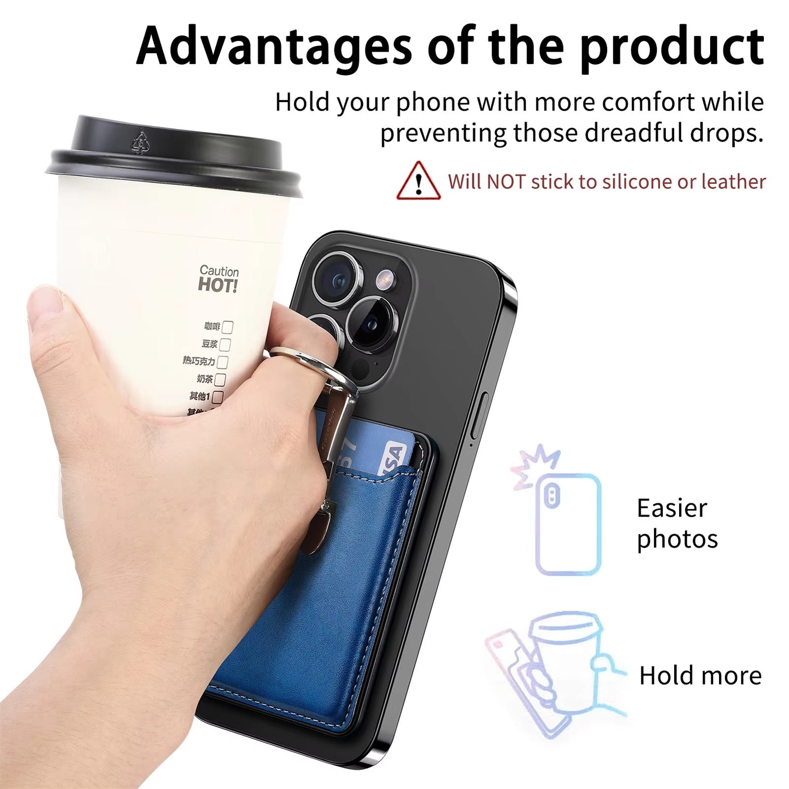 Premium Magnetic Wallet Case for Apple MagSafe – Strong Attraction, Multiple Card Slots, Stand Function for Smartphones