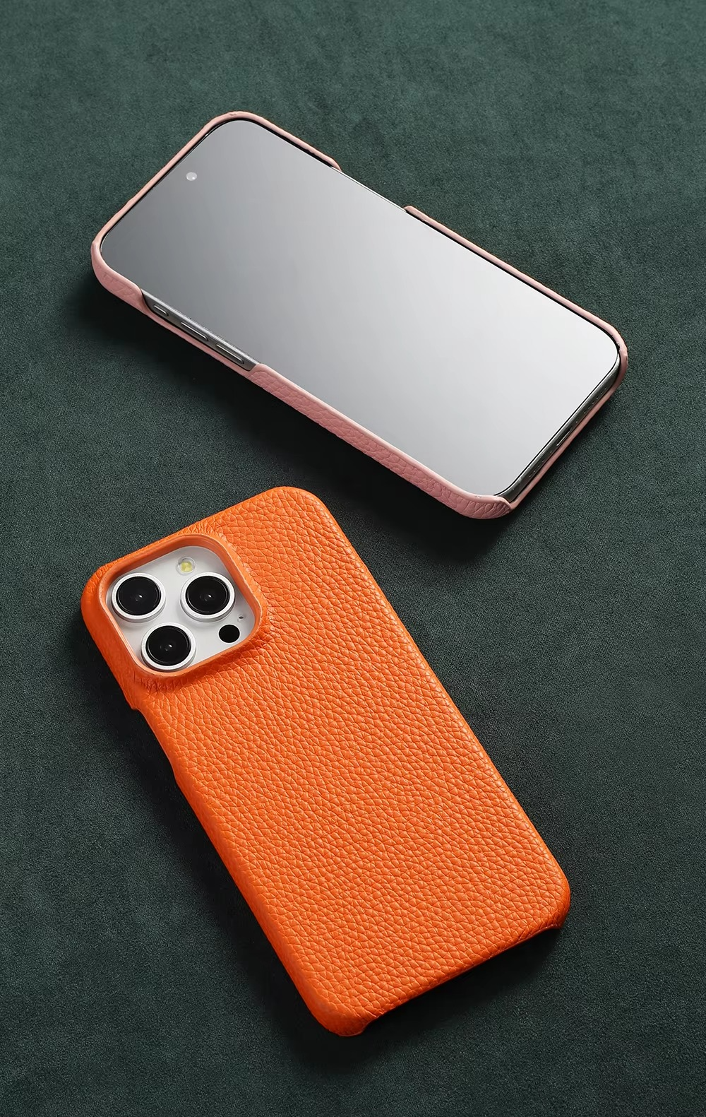 Luxury Natural Cowhide Leather MagSafe iPhone Case – Lychee Texture, Durable & Stylish Phone Back Cover | Case for iPhone