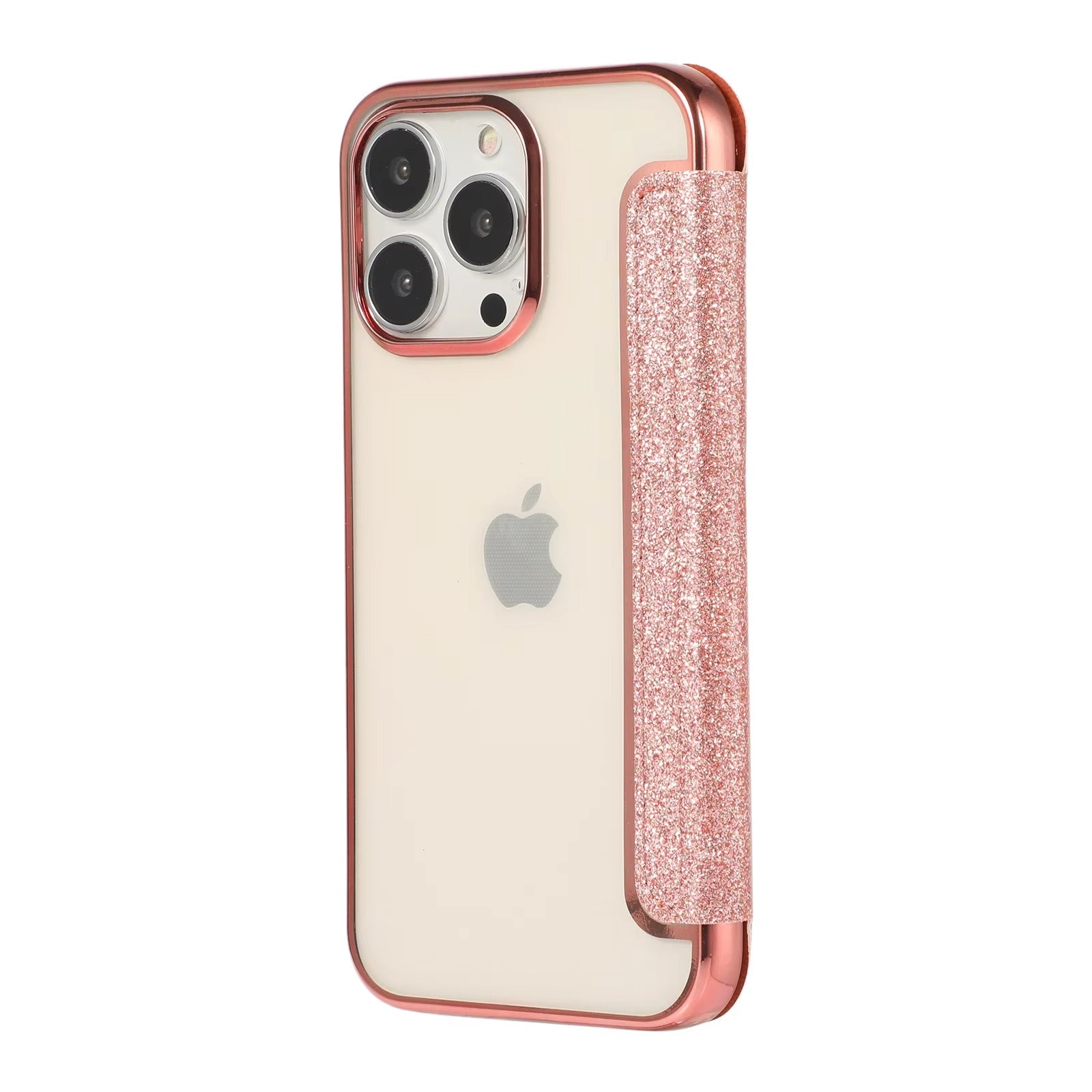 Luxury Apple iPhone Case, MagSafe Compatible, Camera Lens and Screen Protection, Ultra Thin, Shockproof, Magnetic, Full All Around Protection, Glitter Flip Wallet Cover