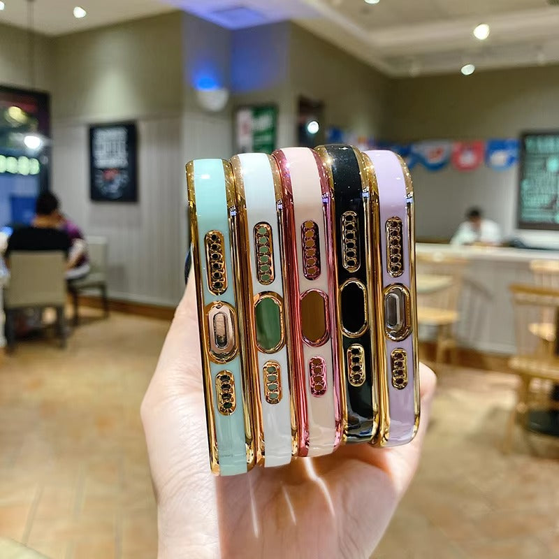 Luxury Apple iPhone Case MagSafe Compatible, Camera Lens & Screen Protection, Ultra Thin Shockproof Magnetic Full All Around Protection Cover with Electroplated Love Heart Design