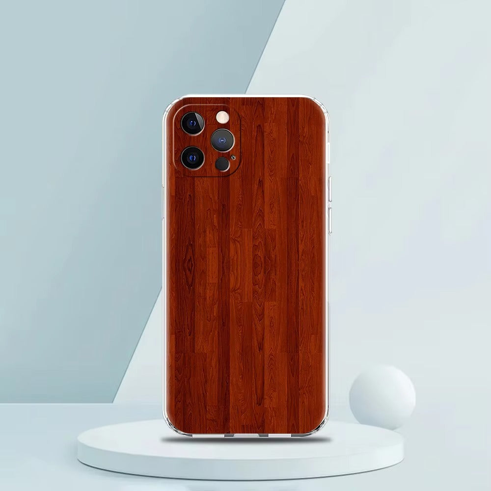 Premium Apple iPhone Case, MagSafe Compatible, Camera Lens and Screen Protection, Ultra Thin, Shockproof, Magnetic, Full All Around Protection, Carved Wood Soft Cover