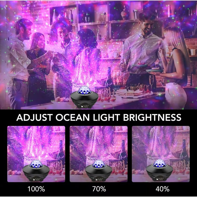 Premium Galaxy Star Projector with Ocean Wave Light, Bluetooth Music Speaker Night Lamp for Bedroom Decor, Party Ambience,