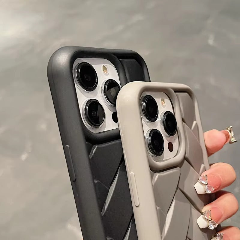 Luxury Apple iPhone Case, MagSafe Compatible, Camera Lens & Screen Protection, Ultra Thin, Shockproof, Magnetic Full All Around Cover – 3D Woven Pattern Soft Silicone Case with Heat Dissipation & Solid Protection