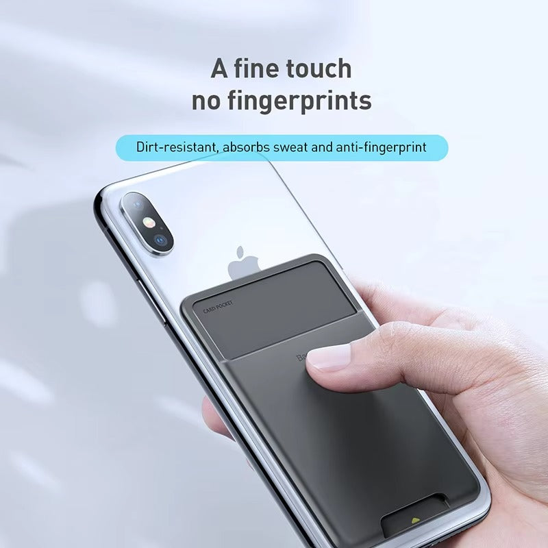 High Quality Silicone Phone Card Holder – Slim, Adhesive Back Cover with ID Slot, Wallet Sticker Case for Apple iPhone