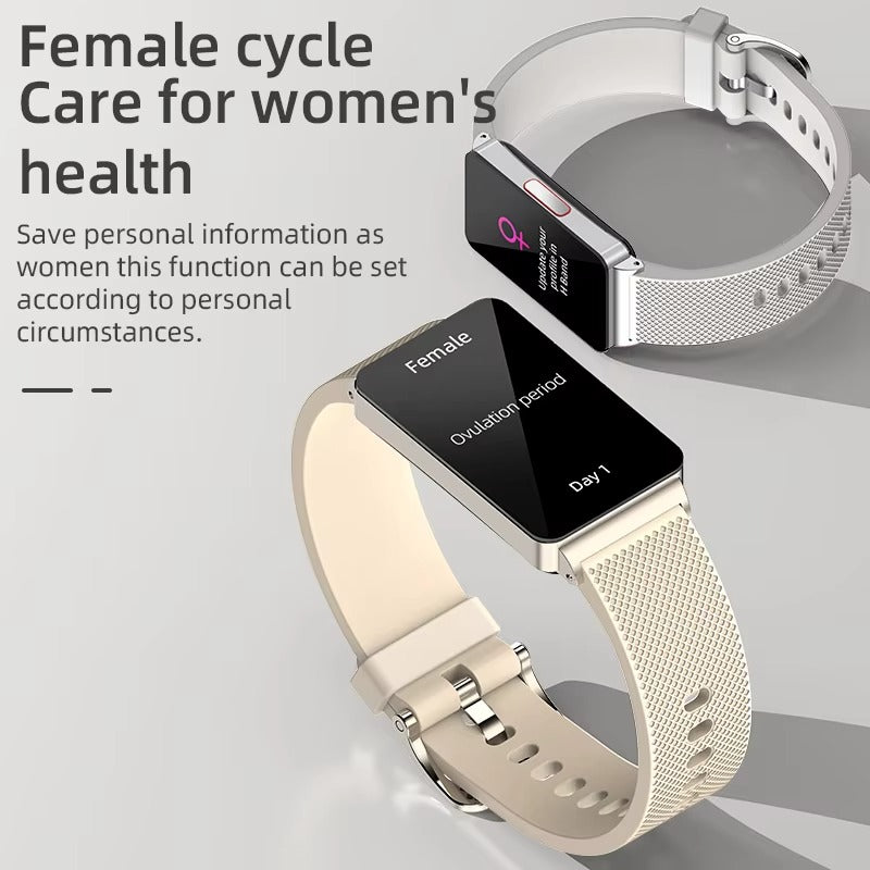 Premium Non-Invasive Blood Glucose Smartwatch – ECG, Heart Rate, Blood Pressure, Oxygen & Temperature Monitor, Waterproof Fitness Tracker with Touchscreen