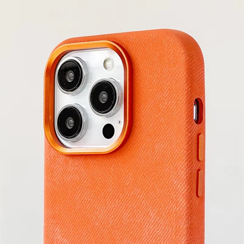 Premium Apple iPhone Case MagSafe Compatible, Camera Lens & Screen Protection, Ultra Thin Shockproof Magnetic Full All Around Protection Cover with Fiber Leather Back