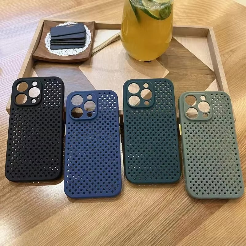 Luxury Apple iPhone Case, MagSafe Compatible, Camera Lens & Screen Protection, Ultra Thin, Shockproof, Magnetic Full All Around Cover – Hollow Soft Case with Heat Dissipation Design & Plain Color Ultra Thin Finish