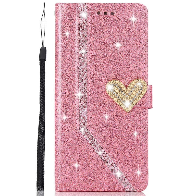 Luxury Apple iPhone Case, MagSafe Compatible, Camera Lens and Screen Protection, Ultra Thin, Shockproof, Magnetic, Full All Around Protection, Shiny Leather Wallet Cover