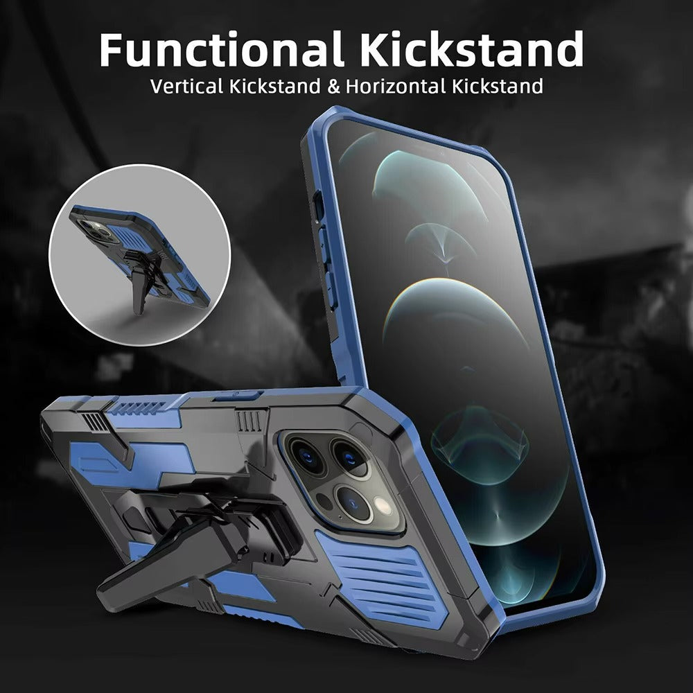 Robust Apple iPhone Case, MagSafe Compatible, Camera Lens & Screen Protection, Ultra Thin, Shockproof, Magnetic Full All Around Cover – Heavy Duty Belt Clip Case with Kickstand & Hard Rubber Back